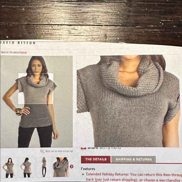 Buffalo David Bitton cow neck sweater - Picture 6 of 6